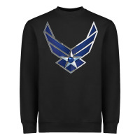 Black US Air Force USAF Heavyweight Sweatshirt - SnappyArt