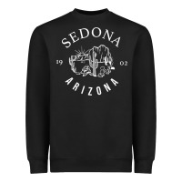 Black womens sedona arizona t shirt sedona az vintage arizona vacation v nec Heavyweight Sweatshirt - SnappyArt