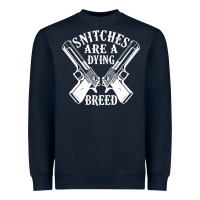 Navy Snitches Are A Dying Breed Motorcycle Biker Gun Heavyweight Sweatshirt - SnappyArt