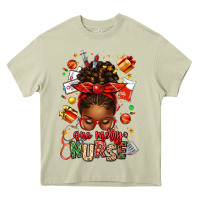Mossy one merry nurse afro messy bun Heavy Core Tee - texasbilliewilder