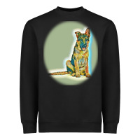 Black German Shepherd isolated on whot. Heavyweight Sweatshirt - SnappyArt