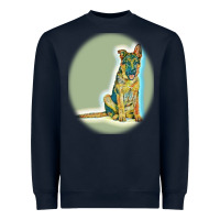 Navy German Shepherd isolated on whot. Heavyweight Sweatshirt - SnappyArt