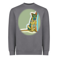 Storm German Shepherd isolated on whot. Heavyweight Sweatshirt - SnappyArt