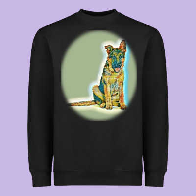 German Shepherd Isolated On Whot. Heavyweight Sweatshirt Designed By Snappyart