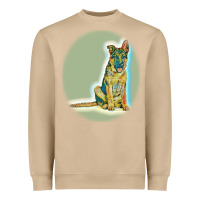 Mushroom German Shepherd isolated on whot. Heavyweight Sweatshirt - SnappyArt