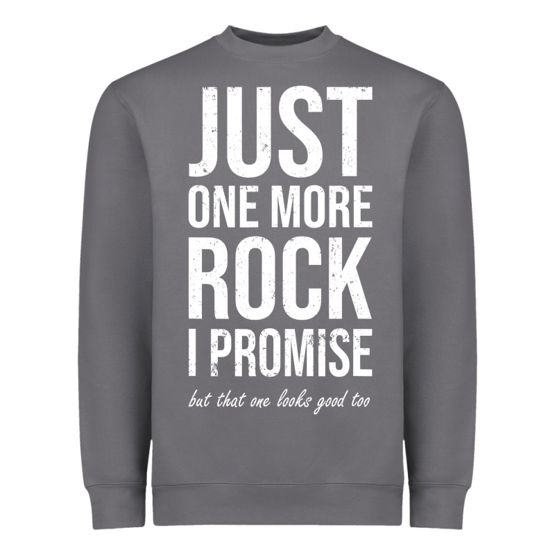 Rockhounds Gear Gift Just One More Rock Funny Rockhounding Heavyweight Sweatshirt by SnappyArt | Teevron