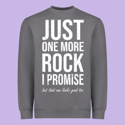 Rockhounds Gear Gift Just One More Rock Funny Rockhounding Heavyweight Sweatshirt Designed By Snappyart