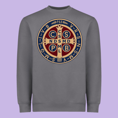 Saint Benedict Medal 1 Heavyweight Sweatshirt Designed By Snappyart