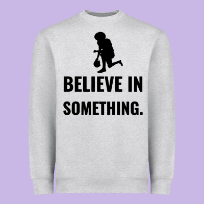Colin Kaepernick Believe In Something Heavyweight Sweatshirt Designed By Snappyart