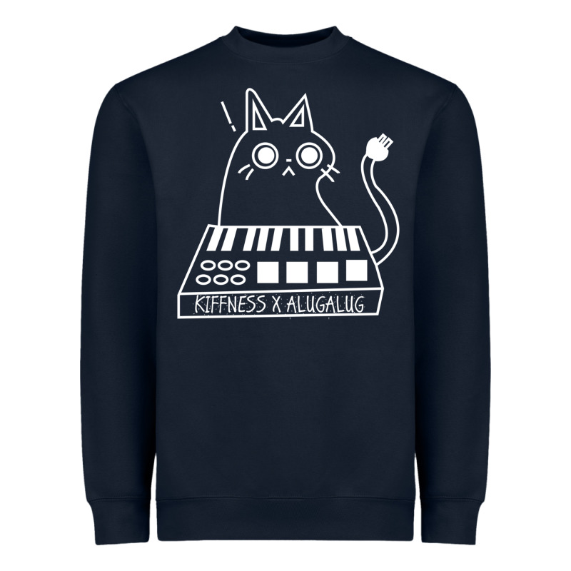 The Kiffness X Alugalug White Cat Classic Heavyweight Sweatshirt by SnappyArt | Teevron