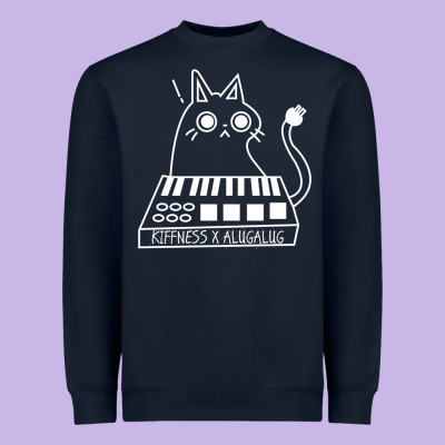 The Kiffness X Alugalug White Cat Classic Heavyweight Sweatshirt Designed By Snappyart