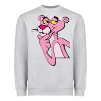 Heather Grey pink panther Heavyweight Sweatshirt - SnappyArt