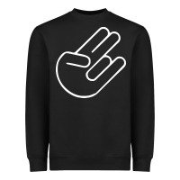 Black shocker hand Heavyweight Sweatshirt - SnappyArt