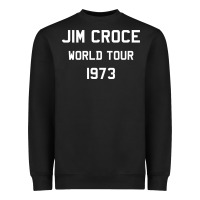 Black Jim Croce World Tour 1973 Heavyweight Sweatshirt - SnappyArt