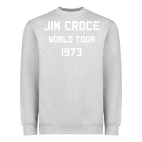 Heather Grey Jim Croce World Tour 1973 Heavyweight Sweatshirt - SnappyArt