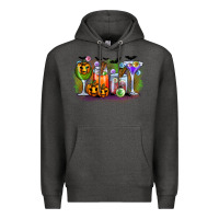 Charcoal Heather halloween Premium Hoodie - CowhideDigitalArt