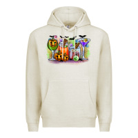 Oatmeal Heather halloween Premium Hoodie - CowhideDigitalArt