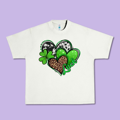 St. Patrick's Day Hearts Urban Heavy Tee Designed By Jasminsmagicworld