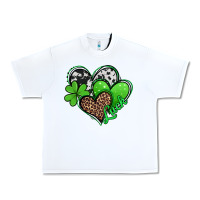 White St. Patrick's Day hearts Urban Heavy Tee - Jasminsmagicworld