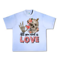 Grape Ice Skull all you need is love Urban Heavy Tee - FaDigitalArtStudio