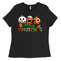 Black merry christmas Ladies Tee - CowGirlArtShop