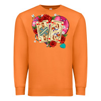 Carrot playing cards roses and pearls Premium Sweatshirt - AdoDesignShop