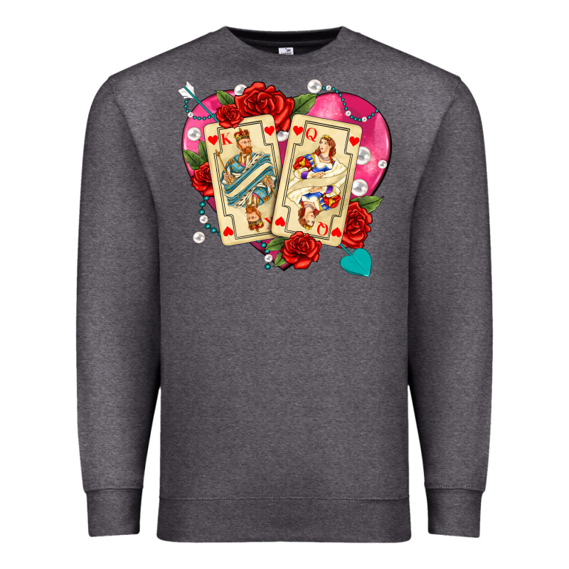 Playing Cards Roses And Pearls Premium Sweatshirt by AdoDesignShop | Teevron