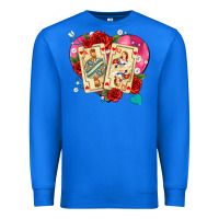 True Royal playing cards roses and pearls Premium Sweatshirt - AdoDesignShop