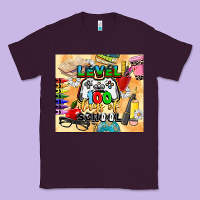 Level 100 Days Of School Classic Tee Designed By Cowgirlartshop