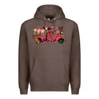 Coffee valentines day leopard farm animals truck Premium Hoodie - Jasminsmagicworld
