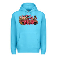 Ocean Blue valentines day leopard farm animals truck Premium Hoodie - Jasminsmagicworld