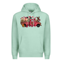 Valentines Day Leopard Farm Animals Truck Premium Hoodie | Teevron