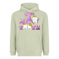 Matcha my first tooth with teeth for girls Heavyweight Hoodie - AdoDesignShop