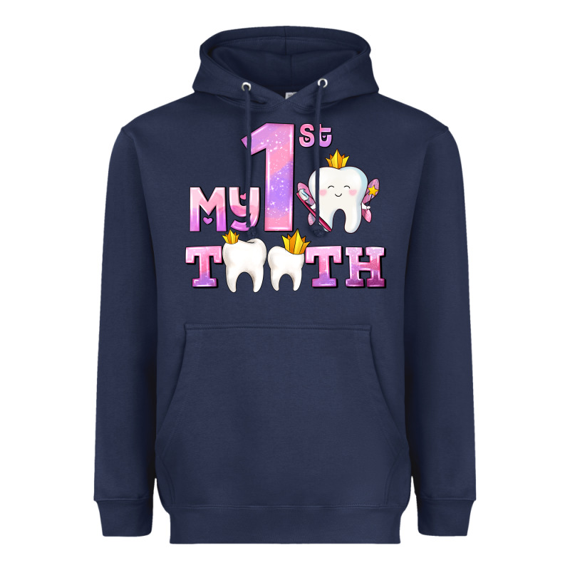 My First Tooth With Teeth For Girls Heavyweight Hoodie by AdoDesignShop | Teevron