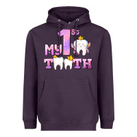 Plum my first tooth with teeth for girls Heavyweight Hoodie - AdoDesignShop