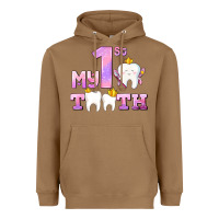 Toasted Coconut my first tooth with teeth for girls Heavyweight Hoodie - AdoDesignShop
