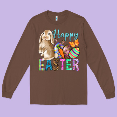 Easter Day With Truck Long Sleeve Tee Designed By Bundleandbundleshop