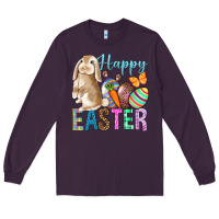Plum Easter Day With Truck Long Sleeve Tee - BundleAndBundleShop