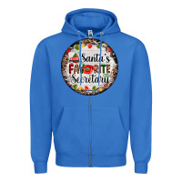 True Royal christmas santas favorite secretary    light Zipper Hoodie - AdoDesignShop