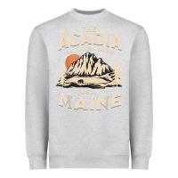 Heather Grey acadia national park maine nature hike outdoors vintage t shirt Heavyweight Sweatshirt - ArtMosaic