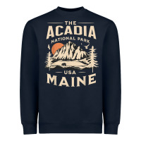 Acadia National Park Maine Nature Hike Outdoors Vintage T Shirt Heavyweight Sweatshirt | Teevron