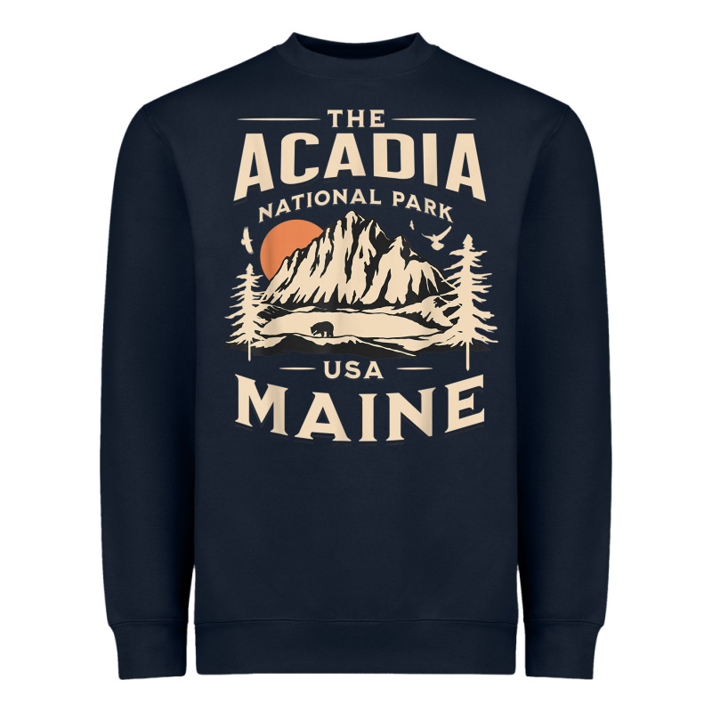 Acadia National Park Maine Nature Hike Outdoors Vintage T Shirt Heavyweight Sweatshirt by ArtMosaic | Teevron