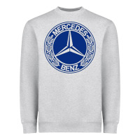 Heather Grey white amg Heavyweight Sweatshirt - ArtMosaic