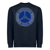 Navy white amg Heavyweight Sweatshirt - ArtMosaic