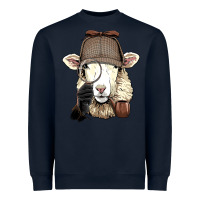 Navy Detective Sheep Lamb Spy Investigator Farmer Sheep Lover 53 Heavyweight Sweatshirt - ArtMosaic