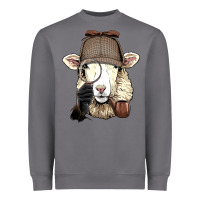 Storm Detective Sheep Lamb Spy Investigator Farmer Sheep Lover 53 Heavyweight Sweatshirt - ArtMosaic