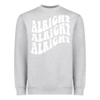 Heather Grey alright alright alright Heavyweight Sweatshirt - ArtMosaic