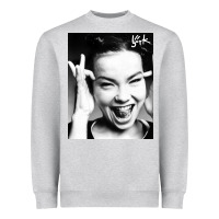 Heather Grey my name is bjork [tw] Heavyweight Sweatshirt - ArtMosaic