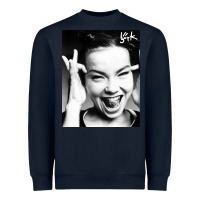 Navy my name is bjork [tw] Heavyweight Sweatshirt - ArtMosaic