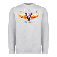 Heather Grey Victory Motorcycles Heavyweight Sweatshirt - ArtMosaic